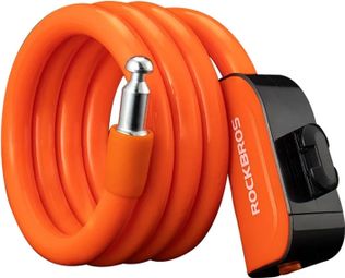 Bike lock roll up in steel orange ROCKBROS