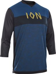 Maillot Manches 3/4 Ion Scrub AMP Bleu Océan
