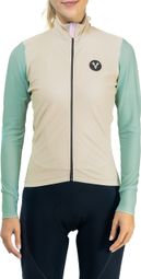 Langarm Trikot Damen LeBram Ventoux Beige Grün