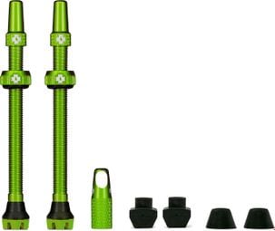 MUC OFF-Tubeless valve kit V2 (paar) 80mm Green