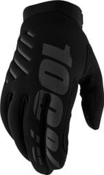 100% Brisker Guantes largos de mujer Negro