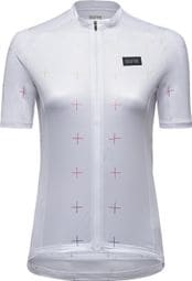 Gore Wear Daily Damen Kurzarmtrikot Weiß/Mehrfarbig