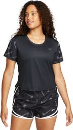 T-Shirt Running Nike Dri-Fit Swoosh Print Noir Femme