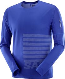 Salomon Sense Aero Langarmtrikot Blau