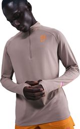Heren Nike Stride ''Eliud Kipchoge'' Beige 1/2 Zip Top