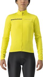 Maillot de manga larga para mujer Castelli Sinergia 2 Amarillo fluorescente