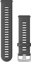 Muñequera de silicona de 22 mm de liberación rápida garmin gris plata