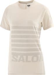 Maillot de manga corta para mujer Salomon Sense Aero Beige