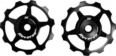 Paar Reverse Pulleys Steel Bearings 7-12 Speeds Black