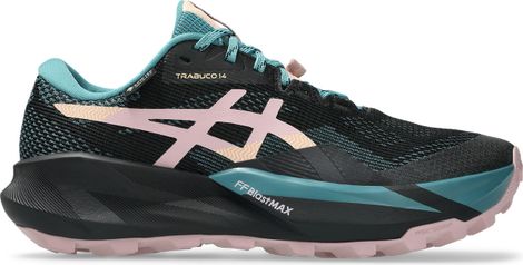 Asics Trabuco 14 GTX Trail Running Shoes, Black/Blue/Pink, Women's