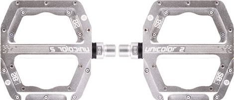 SB3 Unicolor 2 Silver Flat Pedal Pair