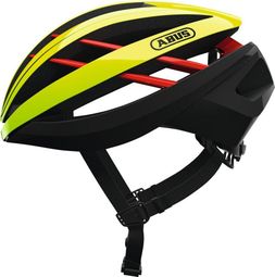 Casque Abus Aventor Jaune Fluo Rouge