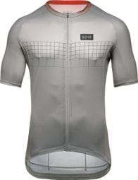 Maillot Manches Courtes Gore Wear Grid Fade 2.0 Gris/Rouge