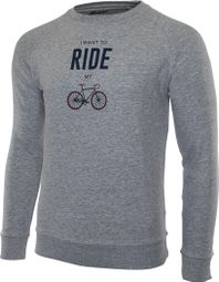 Camiseta de manga larga Rubb ' r I Want to Ride Gris