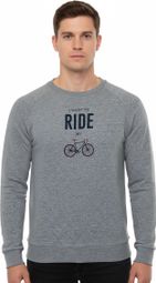 T-Shirt Manches Longues Rubb'r I Want to Ride Gris