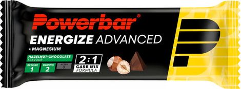 PowerBar Energize Advanced Hazelnoot / Chocolade Energiereep 55g