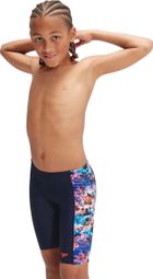 Speedo Kinder Badeanzug Jammer Allover Panel marineblau/blau 13/14 Jahre