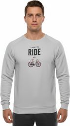 T-Shirt Manches Longues Rubb'r I Want to Ride Blanc