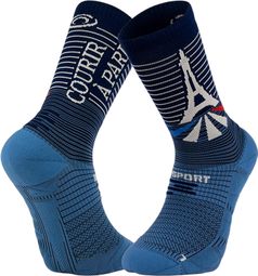 BV Sport Run Marathon High Socks, Paris Blue/Gray