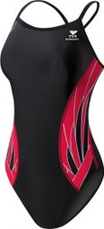 Tyr Phoenix Diamondfit Damesbadpak Zwart / Rood