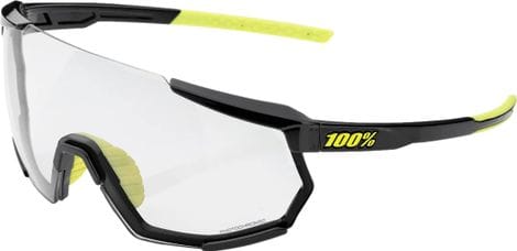 100% Racetrap 3.0 Brille - Glänzend schwarz - Photochromatische Gläser