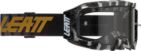 Leatt Velocity 5.5 Zwart/Wit Zebra Masker - 58% Lichtgrijze Lens