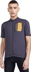 Craft Adv Gravel Short Sleeve Jersey Sand Zwart