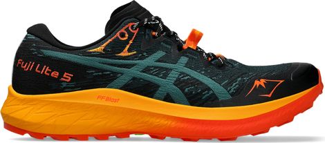 Asics Fuji Lite 5 Zwart/Oranje Heren Trailschoen