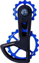 CyclingCeramic OSPW Race Umwerfer Käfig 14/19T für Shimano Ultegra / Ultegra Di2 und Dura-Ace / Dura-Ace Di2 11/12S Umwerfer Blau