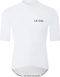 Maillot ligero de manga corta para hombre con cuello alto Blanco