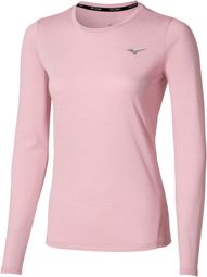 Dames Mizuno Core Impulse Jersey Lange Mouw Roze