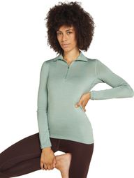 Baselayer Femme Icebreaker 1/2 Zip Merino 260 Tech Vert