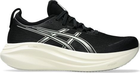 Chaussures Running Asics Gel-Nimbus 27 Large Noir/Blanc Homme