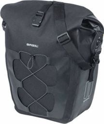 sacoche arriere velo laterale navigator cyclotouriste waterprrof 25-31l noir fixation hook on sur porte bagage (32x15x37cm)