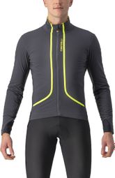 Castelli Flight Air Long Sleeve Jacket Dunkelgrau/Fluo Gelb