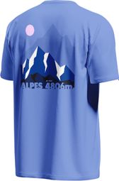 BV Sport Lyocell Alpes Trek Summit unisex fietsshirt met korte mouwen, blauw