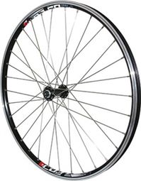 Roue vtt 26  combo avant noir renforce v-brake moy Shimano tx500 special loueur (jante double paroi avec oeillets-rayonnage inox)