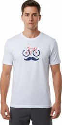 Rubb'r Moustache Short Sleeve T-Shirt White