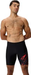 Speedo Medley Logo Schwimmshorts Schwarz/Rot für Herren