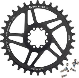 Plateau Wolf Tooth Direct Mount Chainring for SRAM 8-Bolt Noir