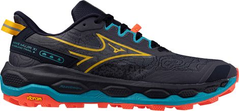 Chaussures Trail Mizuno Wave Mujin 11 Gris/Bleu/Orange Homme