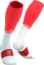 Chaussettes Compressport Full Socks Oxygen Rouge