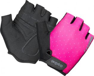 Women's GripGrab Rouleur Padded Pink Short Gloves