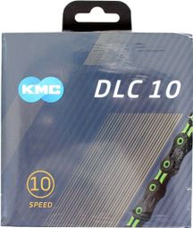 KMC Chaîne de vélo Dlc10 Noir/Vert 116 maillons