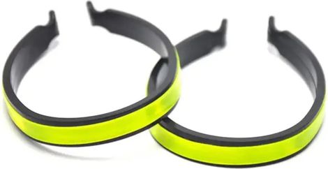 Bandes réfléchissantes Sportenzia Maintien pantalon vélo pour chevilles Lot de 2 Jaune fluorescent