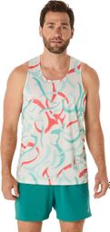 Asics Road All Over Print Tanktop Beige Herren