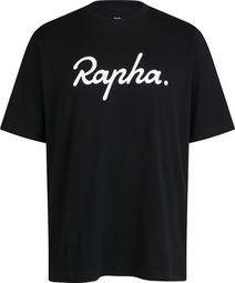 T-Shirt Rapha Cotton Logo Noir/Blanc Homme