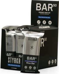 Styrkr BAR50 Dattes  amandes et sel de mer Barre Énergétique Boîte de 12 pièces