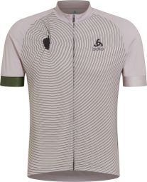 Maillot Manches Courtes Odlo Performance Corse - Beige/Vert