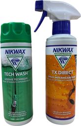 Lessive TECH WASH 300ml + Imperméabilisant TX DIRECT 300ml SPRAY ON